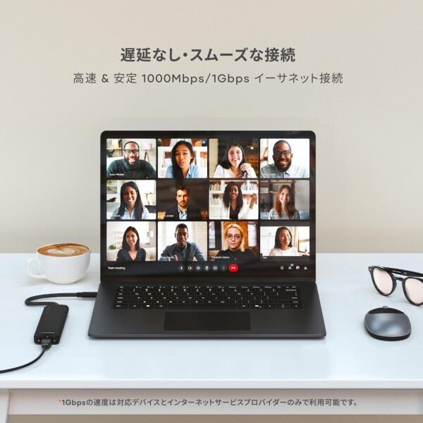 SATECHI 7 in 1 USB-C スリムプラス マルチポートアダプター（有線LANイーサネット、100W急速充電、4K@60Hz HDMI、USB-A 10Gbps ×2高速データ転送、SD/microSD対応、MacBook Air & Pro、ノートパソコン対応）_6