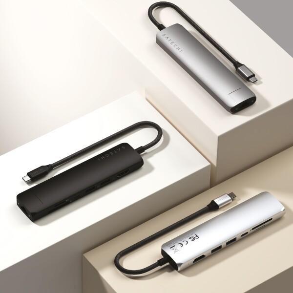 SATECHI 7 in 1 USB-C スリムプラス マルチポートアダプター（有線LANイーサネット、100W急速充電、4K@60Hz HDMI、USB-A 10Gbps ×2高速データ転送、SD/microSD対応、MacBook Air & Pro、ノートパソコン対応）_8