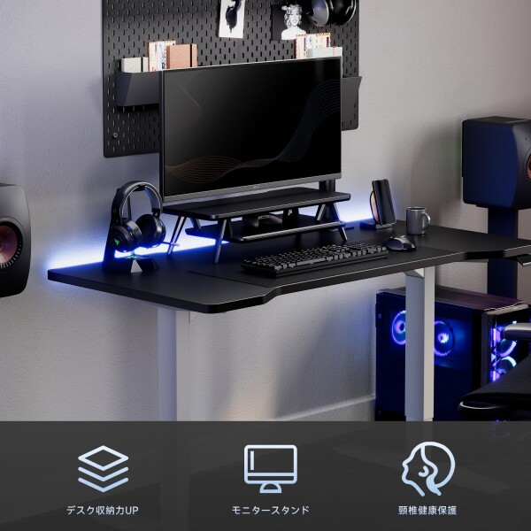 Fengeモニター台 卓上 机上台パソコン台 机上ラック Fenge モニター台 机上台パソコン台 机上ラック 2段 木製天板