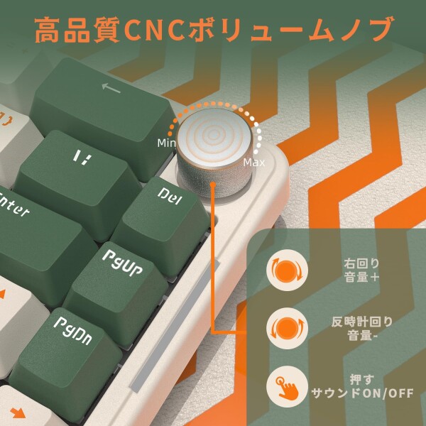 ATTACK SHARK AKS068ゲーミングキーボード アリス配列 有線65%68キー 青軸 メカニカルキーボード ホットスワップ可能 VIA プログラム可能 GASKET構造 USB Type-Cボリューム全キーコンフリクトフリー_2