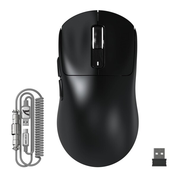 MAMBASNAKE×ATTACK SHARK X3 MAX 3モードマウス Pixart PAW3950 光学式センサー 光マイクロスイッチ 有線/2.4G無線/Bluetooth ダブルチャンネルBT5.4 42000DPI 750IPS 50G最大加速度 一億回クリック寿命 49±3g超軽