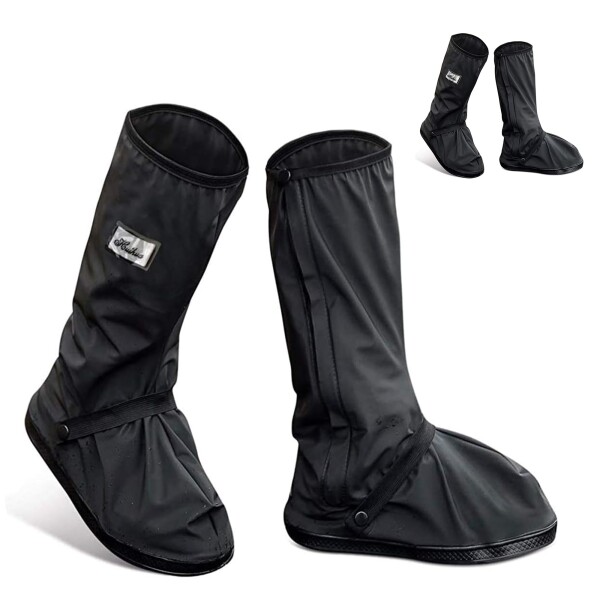 (JISONCASE) シューズカバー 防水 靴 レイン カバー 雨 雪 泥避 靴保護 2足 レインブーツ 梅雨対策 通勤通学 自転車 バイク用 ブーツカバー お手入れ簡単 滑り止め 軽量 折りたたみ 履きやす