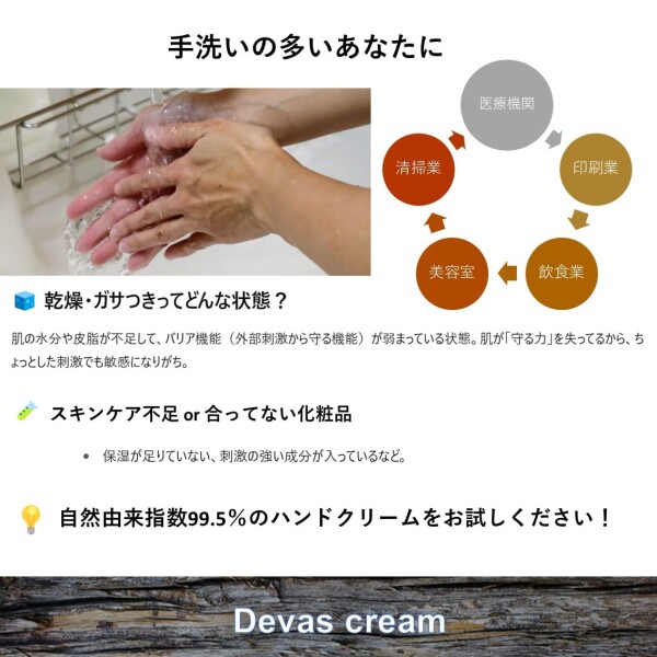 べたつかない devascream 無香料 300ml ディーバスクリーム ハンド