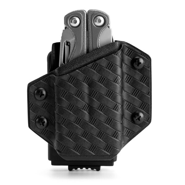 TACTICAL GEEK TX1 マルチツールシース LEATHERMAN Wave用、EDCマルチツールシースホルスター、ベルト用バッククリップ付きアジャスタブルシース、マルチツールは付属しません 黒