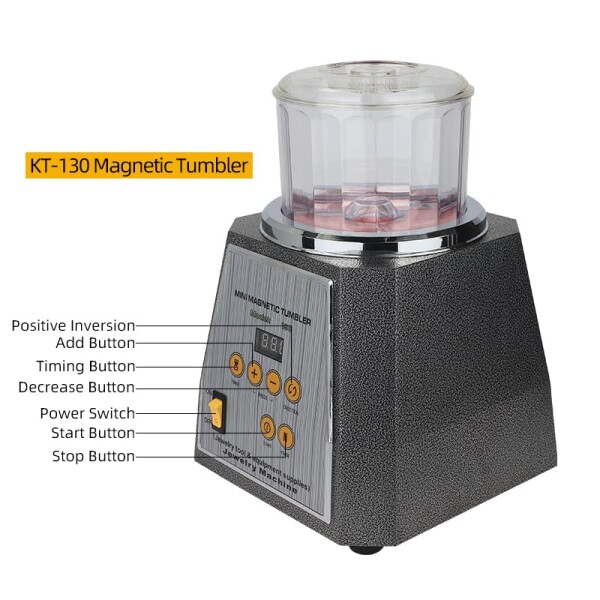 CNSTZBC 研磨機 磁気バレル研磨機 チェンジバレル研磨機 磁気研磨機 250W KT130 ロータリーバレル 卓上タイプ サビ取り ジュエリー アクセサリー 貴金属 精密パーツ研磨 金銀銅アクセサリー