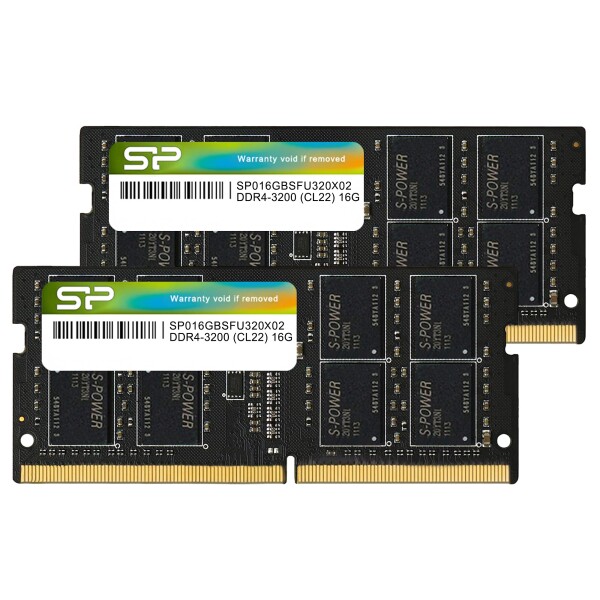 シリコンパワー ノートPC用メモリ DDR4-3200 (PC4-25600) 16GB×2枚