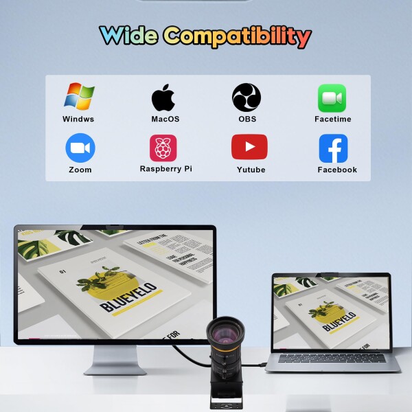 SVPRO 4 K USB カメラ 10 x 光学ズーム、5-50 mm 顕微鏡レンズ、60 fps HDMI/USB3.0 デュアル出力 H.264 ビデオ ストリーミング ウェブカメラ コンピューター、ラズベリー Pi、モニター用_6