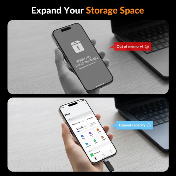 iDsonix 2TB マグネット式外付けSSD、最大2000MB/秒、USB Type-C 3.2 Gen 2x2搭載外付けソリッドステートドライブ、iPhone 17/16/15/PS5/Mac/Windows/Android/ノートパソコン/タブレット対応ポータブルストレー_3