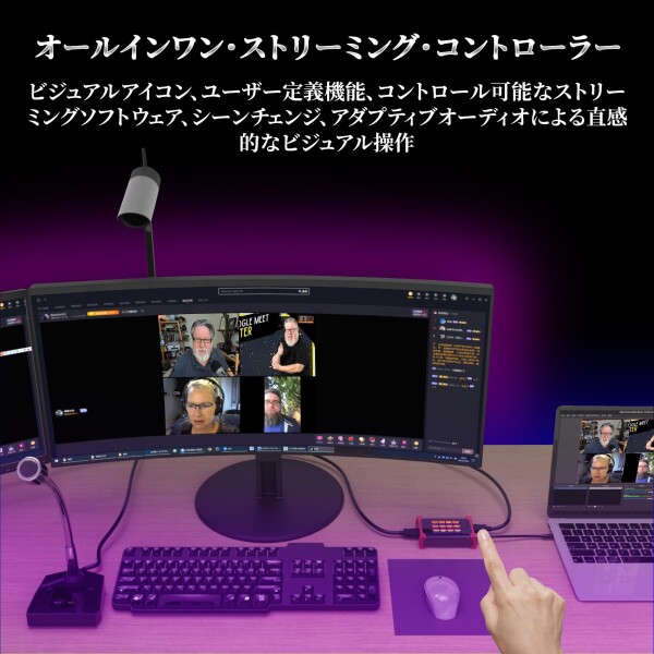 TreasLin ビデオキャプチャーボード、Stream Dock タッチスクリーンスタジオコントローラ付き、OBS、Twitch、YouTubeなどのアプリやソフトウェアでアクションをトリガー、4K HDMIパススルー、1080P_6