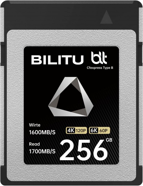 CFexpress B-Type 256GB メモリーカード 最大1700MB/秒の読み取り速度と1600MB/秒の書き込み速度 カメラ対応 4K/8K/6K/12Kビデオ録画に最適