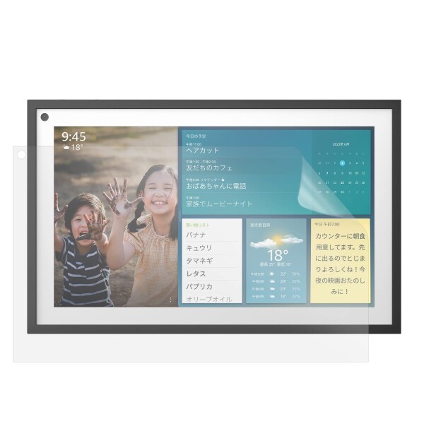 Echo Show 15 用 保護フィルム ブルーライトカットフィルム 反射低減 指紋防止 抗菌 ブルーライトカット