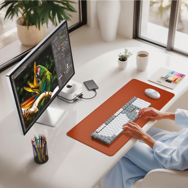 SATECHI Mac Mini M4 ハブ & スタンド NVMe SSD エンクロージャー搭載｜M4 Mac Mini ドッキングステーション 最大10Gbps 高速データ転送 USB-A x2・USB-Aデータポート・SDカードリーダー対応（M4 対応）-