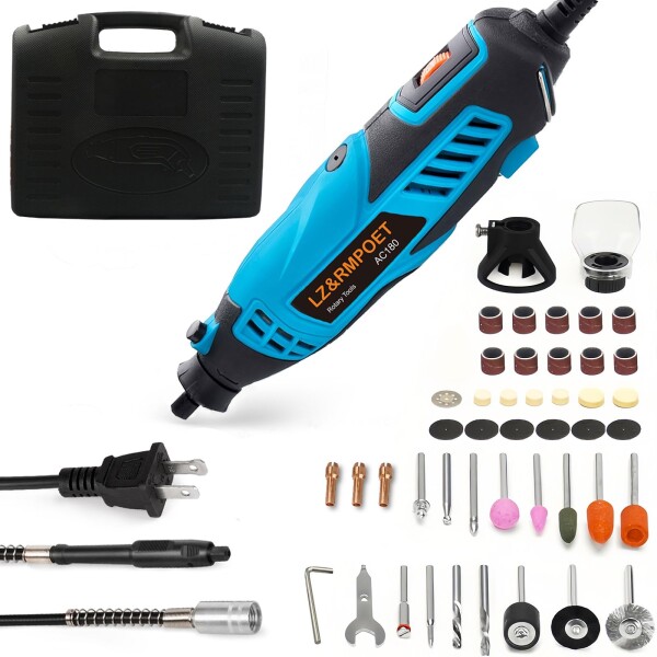 ミニルーター 電動リューター ハンドルーター シールドアタッチメント 40000RPM高速回転 6段変速 木工/彫刻/穴あけ/研磨/切断/切削/つや出し/マニキュア/汚れ落とし 日本語取扱説明書付き