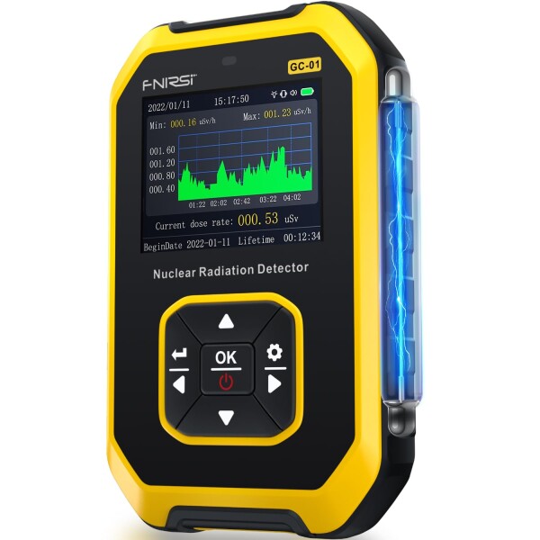FNIRSI GC-01 放射線測定器 ガイガーカウンター 充電式 高精度 放射能測定器 水質検査 USB対応 ポータブル X線・β線・γ線測定 警報機能 核廃水危機対策 Type-C給電 TFT液晶ディスプレイ付き