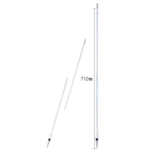 MYZOX マイゾックス DM用ピンポール 6mmΦ 710mm/2本継 プリズム高表示付 DMP-6-740R トプコン/ソキア360°プリズム専用