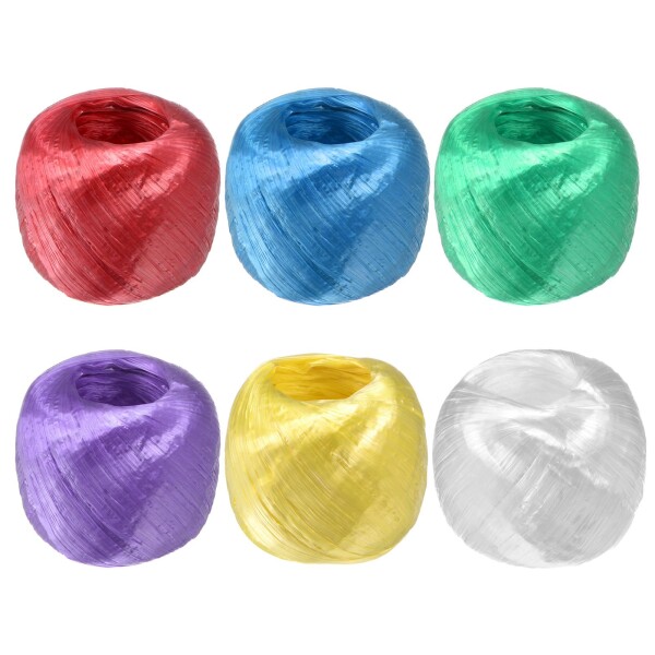 M METERXITY 1セットのポリエステルナイロンプラスチックロープツイン 4cm幅110m長家庭用束ねられたプラスチックロープロール クラフト/ガーデニング/梱包/運搬用 360フィート/4330インチ 6色