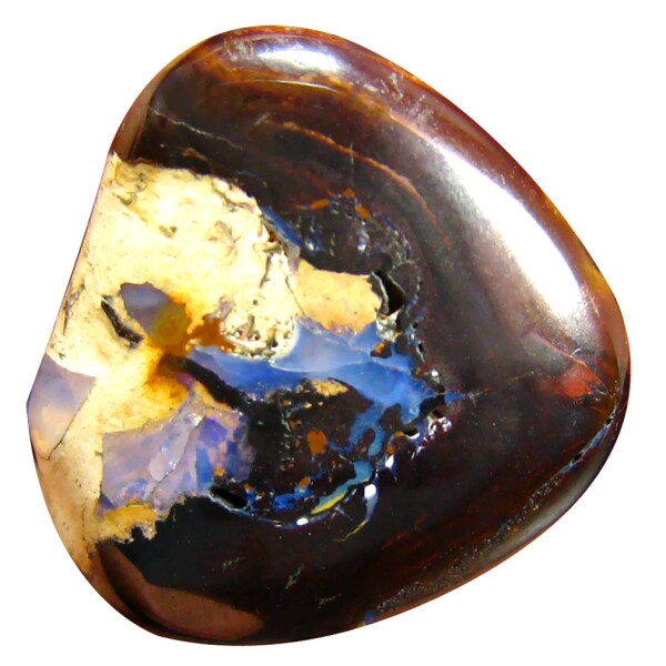 ボルダーオパール ルースストーン 15.76 ct Fancy Shape (19 x 17 mm) Multi Color Australian Koroit Boulder Opal Natural Loose Gemstone