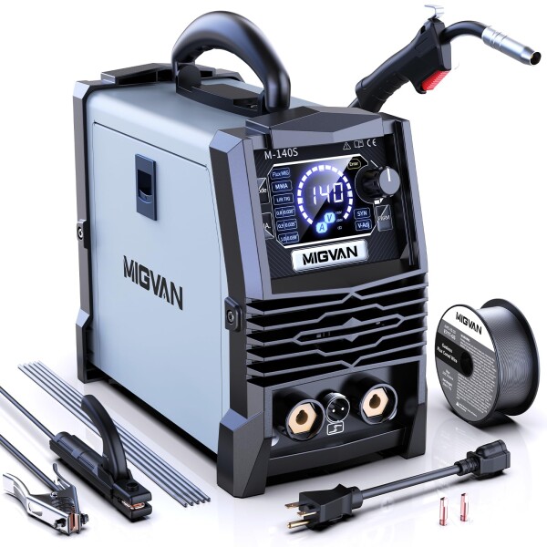 MIGVAN 溶接機 100v 200v兼用 ノンガス半自動 140A 使用率60% 1台3 MIGVAN 溶接機 100v 200v兼用 ノンガス半自動 140A 使用率60% 1台3