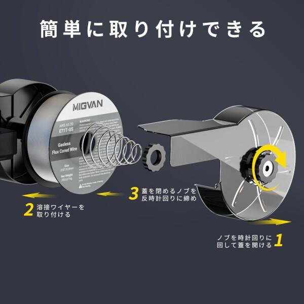 MIGVAN スプールガン 3Ｍ 150A 溶接機 用 M-180に対応_2