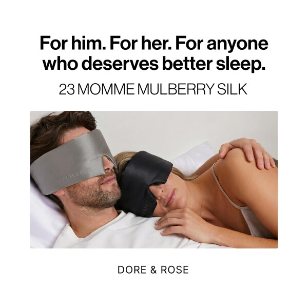 Dore & Rose Deep Sleep Mask Light Blocking, 23 Momme Mulberry Silk Eye Mask, Ultra Soft, Adjustable - Travel Sleeping Mask for Men & Women_5
