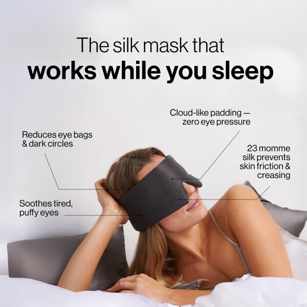 Dore & Rose Deep Sleep Mask Light Blocking, 23 Momme Mulberry Silk Eye Mask, Ultra Soft, Adjustable - Travel Sleeping Mask for Men & Women_6