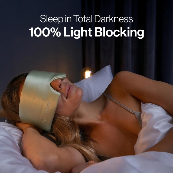 Dore & Rose Deep Sleep Mask Light Blocking, 23 Momme Mulberry Silk Eye Mask, Ultra Soft, Adjustable - Travel Sleeping Mask for Men & Women_3