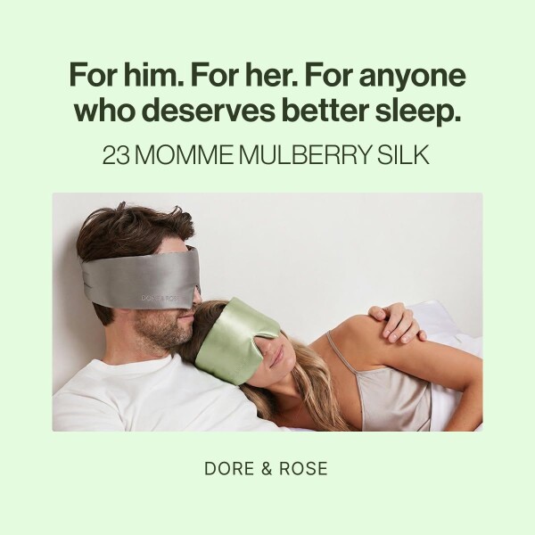 Dore & Rose Deep Sleep Mask Light Blocking, 23 Momme Mulberry Silk Eye Mask, Ultra Soft, Adjustable - Travel Sleeping Mask for Men & Women_5