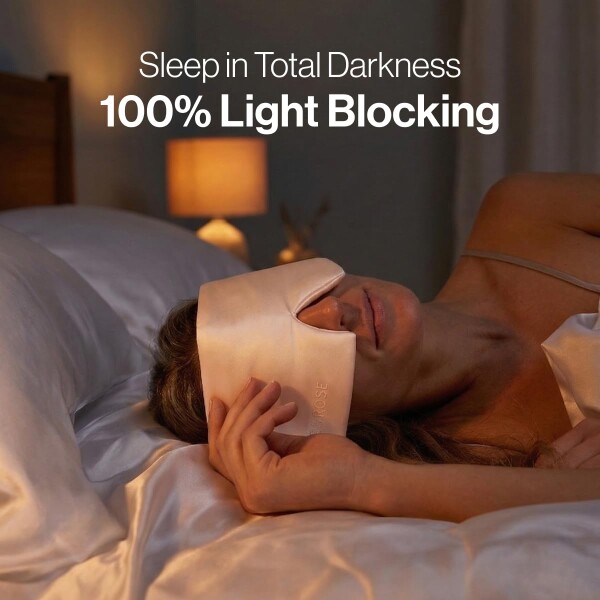 Dore & Rose Deep Sleep Mask Light Blocking, 23 Momme Mulberry Silk Eye Mask, Ultra Soft, Adjustable - Travel Sleeping Mask for Men & Women_3