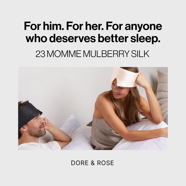 Dore & Rose Deep Sleep Mask Light Blocking, 23 Momme Mulberry Silk Eye Mask, Ultra Soft, Adjustable - Travel Sleeping Mask for Men & Women_5