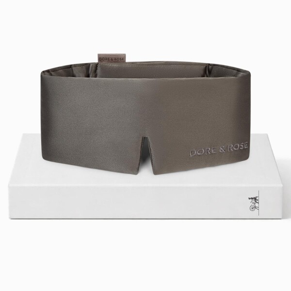 Dore & Rose Deep Sleep Mask Light Blocking, 23 Momme Mulberry Silk Eye Mask, Ultra Soft, Adjustable - Travel Sleeping Mask for Men & Women