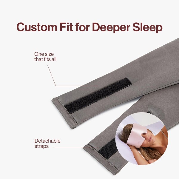 Dore & Rose Deep Sleep Mask Light Blocking, 23 Momme Mulberry Silk Eye Mask, Ultra Soft, Adjustable - Travel Sleeping Mask for Men & Women_2