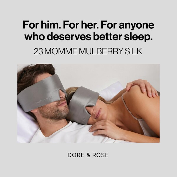 Dore & Rose Deep Sleep Mask Light Blocking, 23 Momme Mulberry Silk Eye Mask, Ultra Soft, Adjustable - Travel Sleeping Mask for Men & Women_5