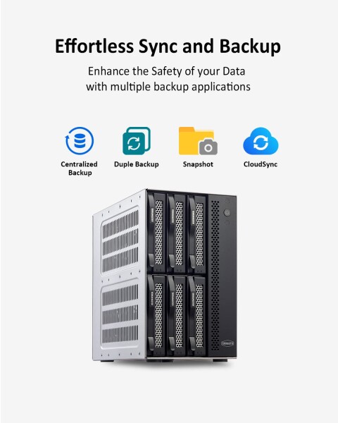 TerraMaster T6-423 6ベイ ハイパフォーマンスNAS 中小企業に最適 N5095 QuadCore CPU 4GB DDR4 ネットワークアタッチトストレージ 2x 2.5GbEポート (HDD付属なし)_4