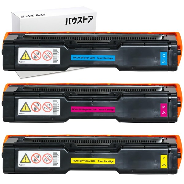 バウストア RICOH リコー用 SP C200 600568 600569 600570 600571 互換トナーカートリッジ シアン・マゼンタ・イエロー３色セット Ricoh Ipsio SP C250L / C250SFL / C260L / C260SFL