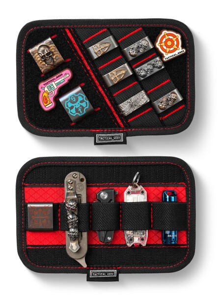 Tactical Geek TCM5 ミニEDCオーガナイザーボード、弾性仕切り付きの実用的なバッグインサートパネル、実用的な管理袋インサートパネル、フック＆ループのモジュラー収納バッグで、日常携