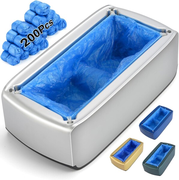 (BLAIS) 自動靴カバーディスペンサー 200枚の使い捨てプラスチック靴カバー機械 屋内家庭用全自動靴カバー機ホームオフィス会社靴フィルム機ドラッグ式フットプルオーバーシューズマシ