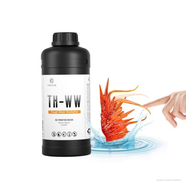 RESIONE 光造形3 Dプリンタ?レジン：タフ水洗いレジン - TH-WW ベタつかず白化しない、黄変しにくい 耐衝撃性で高い靭性の光硬化標準樹脂 405nm LCD DLP MSLA 3Dプリンター向け （1000，かえんオ