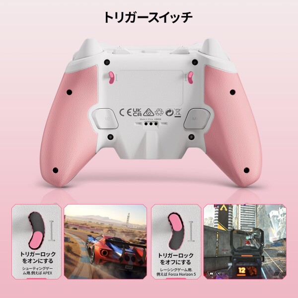 PC コントローラー、BIGBIG WON Rainbow 2 SE ワイヤレス コントローラー モーション コントロール、ホール効果トリガー、12 ビット ADC、ジョイスティック 3 セット、4方向十字キー、8方向十字_6