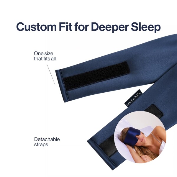 Dore & Rose Deep Sleep Mask Light Blocking, 23 Momme Mulberry Silk Eye Mask, Ultra Soft, Adjustable - Travel Sleeping Mask for Men & Women_2