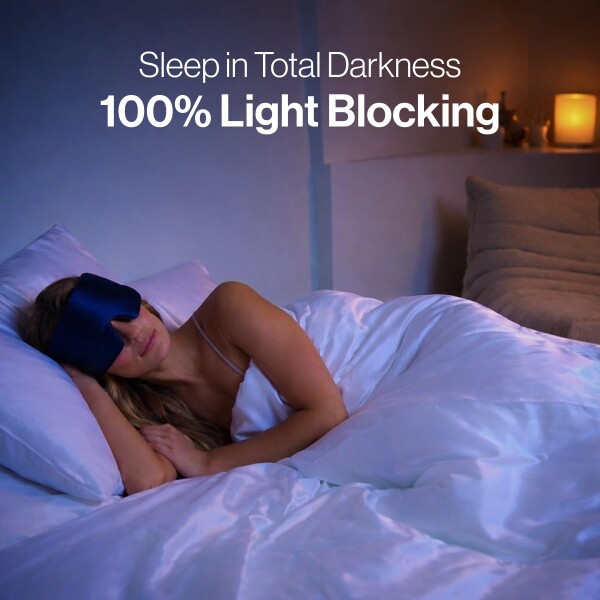 Dore & Rose Deep Sleep Mask Light Blocking, 23 Momme Mulberry Silk Eye Mask, Ultra Soft, Adjustable - Travel Sleeping Mask for Men & Women_3