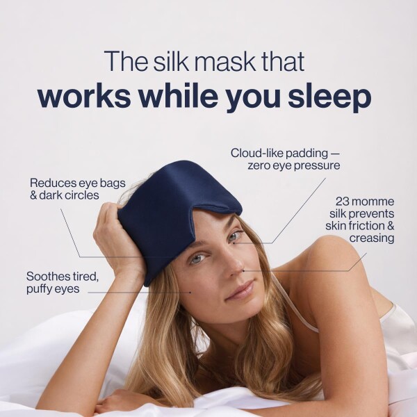 Dore & Rose Deep Sleep Mask Light Blocking, 23 Momme Mulberry Silk Eye Mask, Ultra Soft, Adjustable - Travel Sleeping Mask for Men & Women_6