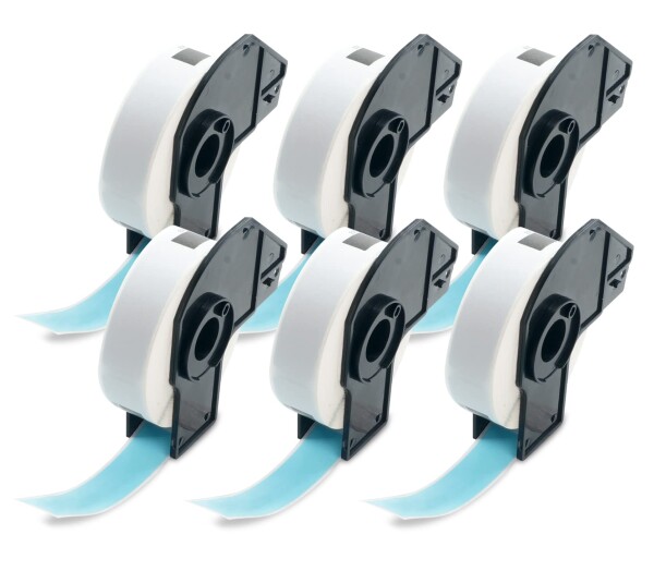 BETCKEY 感熱紙 DK-1203 ブラザー ラベル プリンター ロール 互換 ラベルシール BROTHER 17x87mm 300枚 QL-550 QL-650TD QL-700 QL-800 QL-820NWB QL-1060Nなどに対応 6個 青