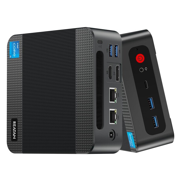 Reatan S6 搭載 Intel Core i5 12450H ゲーミングミニPC ミニデスクトップコンピュータ 16GB 512GB (最大4.4GHz) M.2 2280 NVMe トリプルスクリーン表示対応 (4K@60Hz) WIFI6 BT5.2 デュアルギガビットLAN HDMI/DP/USB