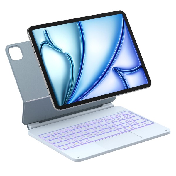 Inateck マジックキーボード JIS日本語配列 iPad Air 11インチ M4 2026/M3 2025/M2 2024 対応 iPad Air 第8/7/6/5/4世代 キーボード付きケース iPad Pro 11 第4/3/2/1世代 対応 トラックパッド搭載 7色バックライ