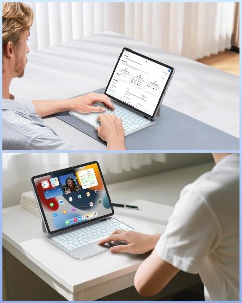 BETTDOW マジックキーボード 2025 iPad Air第7世代(M3)&2024 Air6(M2) 11inch対応磁気キーボードケース 金属パネル 軽量 iPad Pro 11第1/2/3/4世代/iPad Air第4/5/6/7世代通用 トラックパッド付きケース 高感度_7