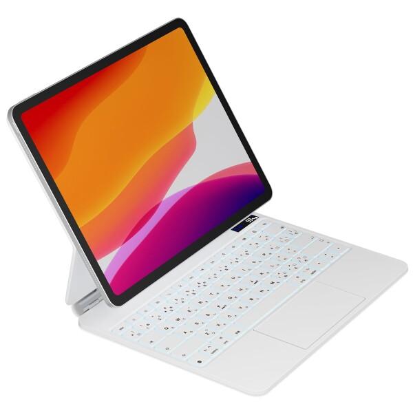 QERDAOYI マジックキーボード iPad Air 13インチ(2026 M4/2025 M3/2024 M2) iPad Pro第3/4/5/6世代12.9インチ i-Padキーボード付きケース 日本語配列 高精度トラックパッド ショートカットキー配列 LCDディス