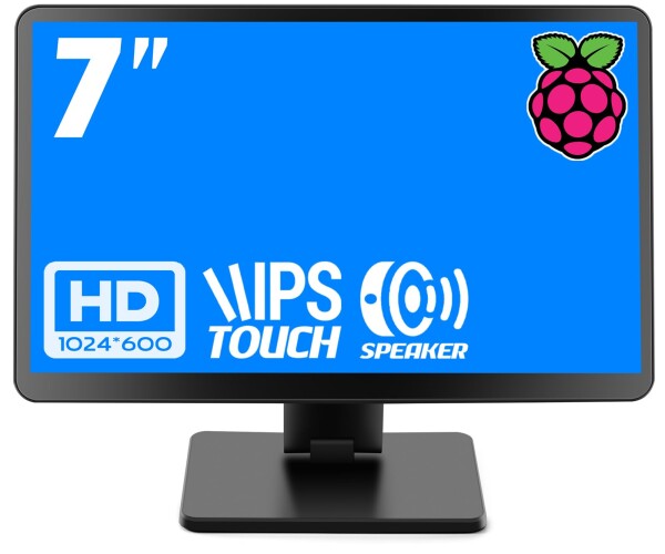 Raspberry Pi用モニター 7インチ KOGODA ケース付き IPSパネル 1024X600 タッチモニター 178°全視野 モバイルモニター スピーカー内蔵 小型モニター ラップトップ/PC/Raspberry Pi 4/3/2/1 PS4/5適用 DIY サ