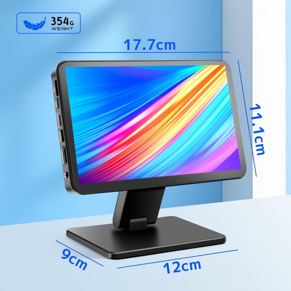 Raspberry Pi用モニター 7インチ KOGODA ケース付き IPSパネル 1024X600 タッチモニター 178°全視野 モバイルモニター スピーカー内蔵 小型モニター ラップトップ/PC/Raspberry Pi 4/3/2/1 PS4/5適用 DIY サ_6
