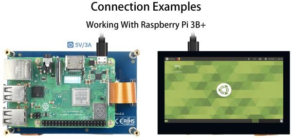 waveshare 4.3インチ DSI LCDディスプレイ Raspberry Pi 4B/3B+/3A+/3B/2B/B+/A+/Compute Module 3+/3/4 800×480 タッチスクリーン容量性IPSスクリーンモニター Raspbian/Ubuntu/Kali /WIN10 IoT/Retropie対応_6