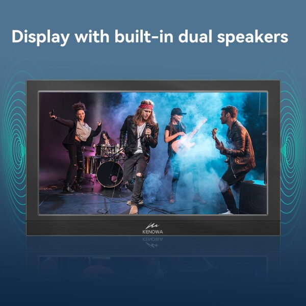 モバイルモニター 13.3インチ Kenowa 小型モニター HD 1366*768 解像度 スピーカー内蔵 60Hz 5ms 薄型 Type-C 標準HDMIポートPC/Computer/Laptop/Raspberry pi/PS4/XBOX/Switchなど対応_4